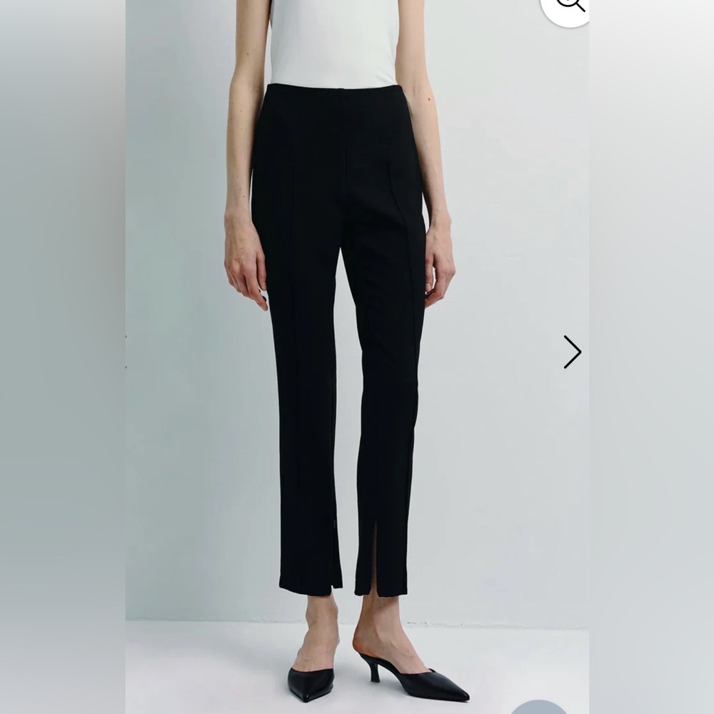 Rue Sophie Reims zip slim Black Tailored Trousers - Sleek Straight Leg